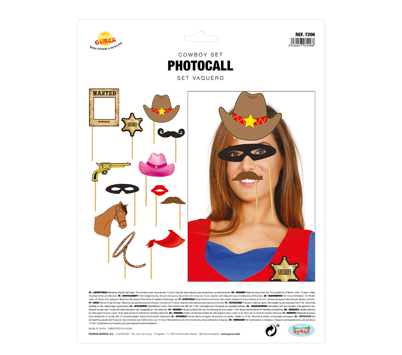 COWBOY PHOTOCALL SET, 12 PCS