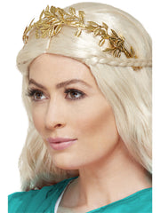 Grecian Leaf Headband, Gold 1