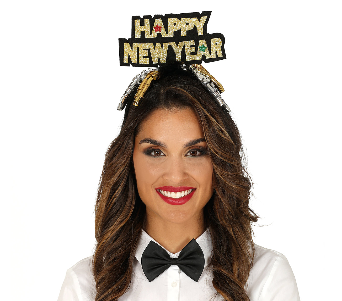 GOLD AND SILVER "HAPPY NEW YEAR" HAIRBAN