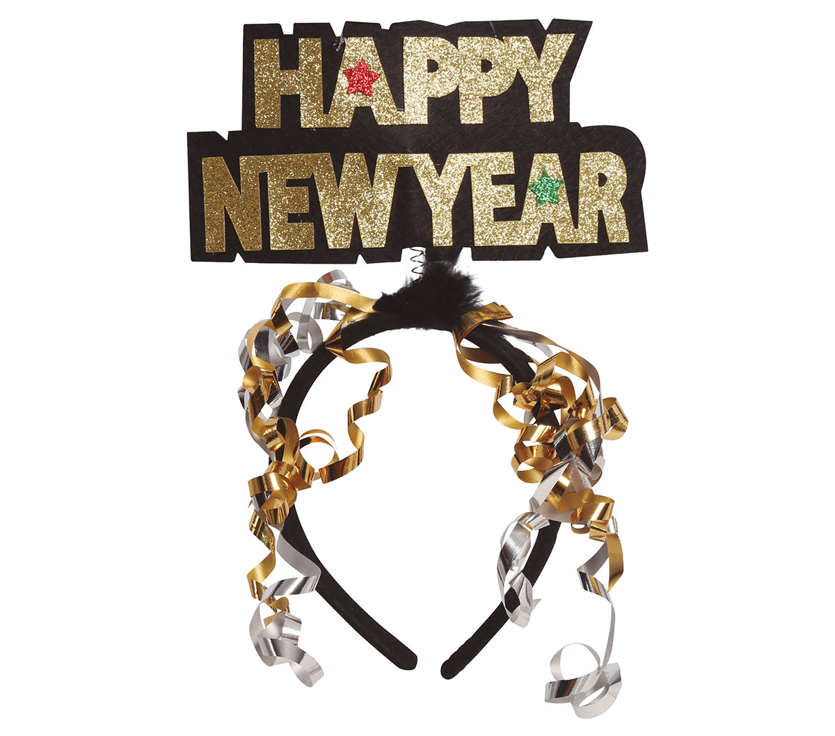 GOLD AND SILVER "HAPPY NEW YEAR" HAIRBAN