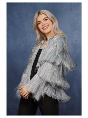 Fever Tinsel Festival Jacket, Silver - 1