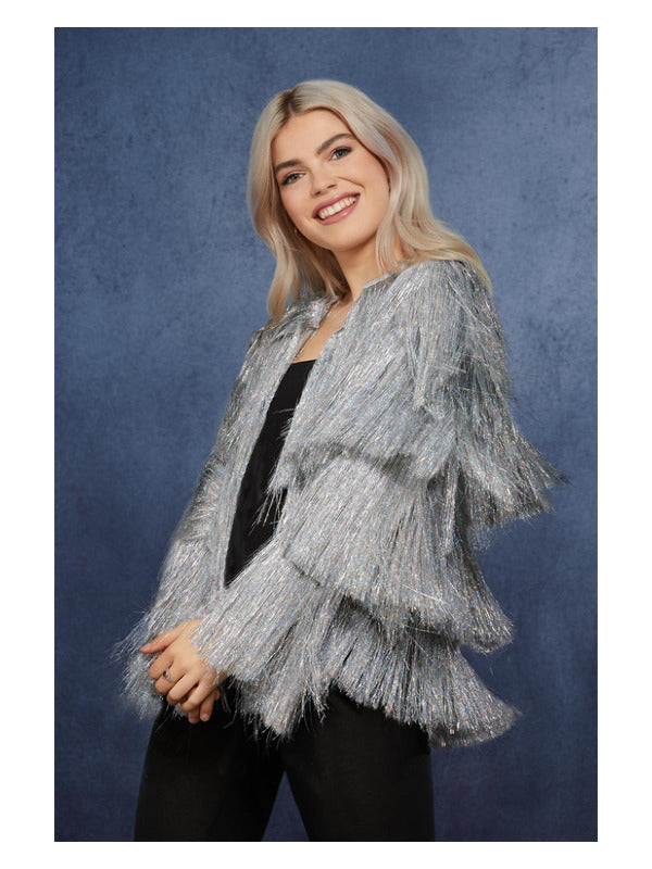 Fever Tinsel Festival Jacket, Silver - 2