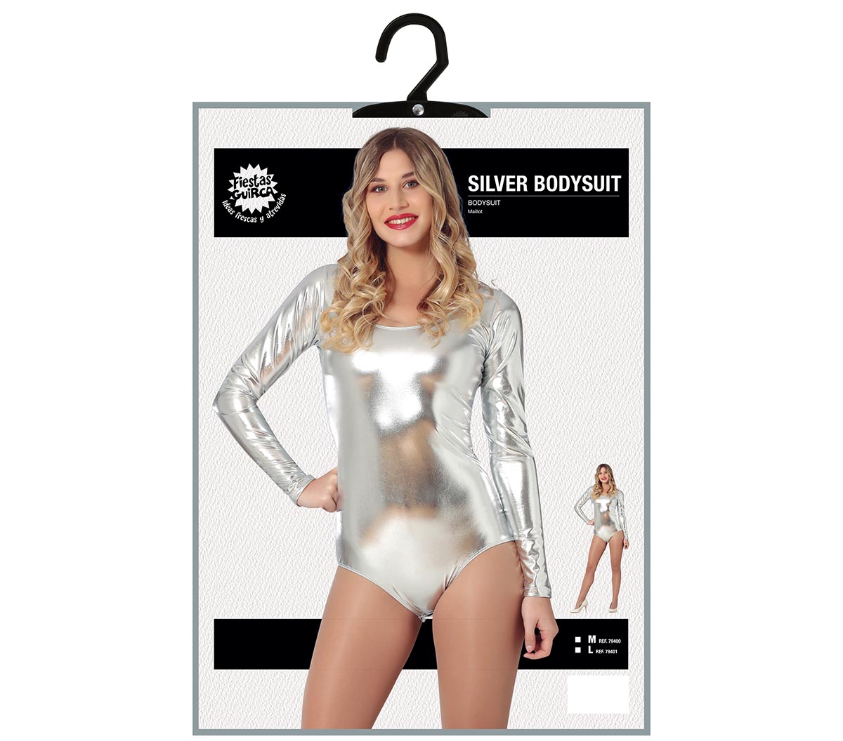 LONG SLEEVE METAL SILVER LEOTARD