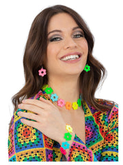 Neon Flower Power Jewellery Set - 1