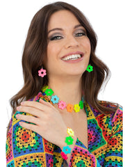 Neon Flower Power Jewellery Set 1