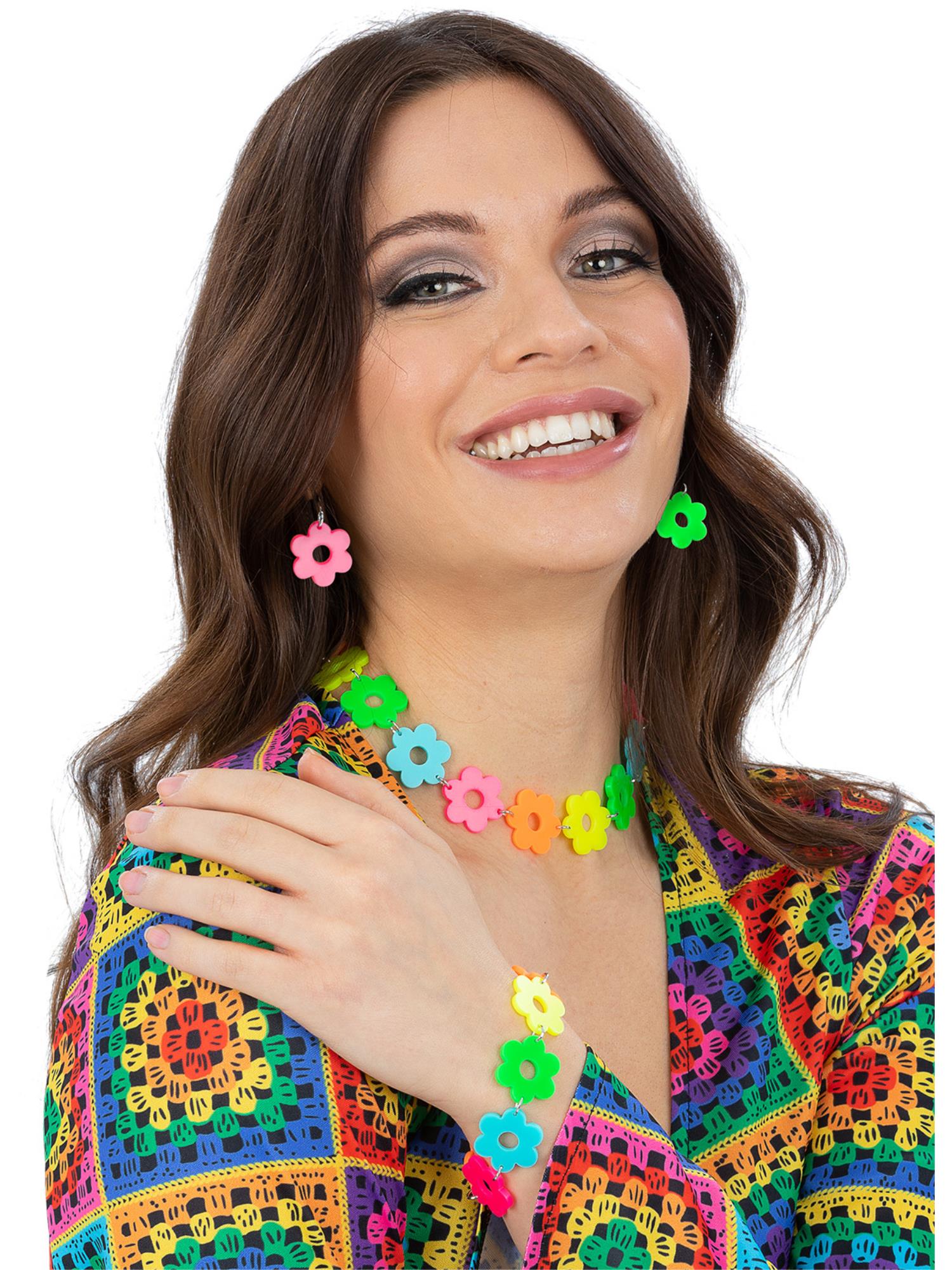 Neon Flower Power Jewellery Set 1