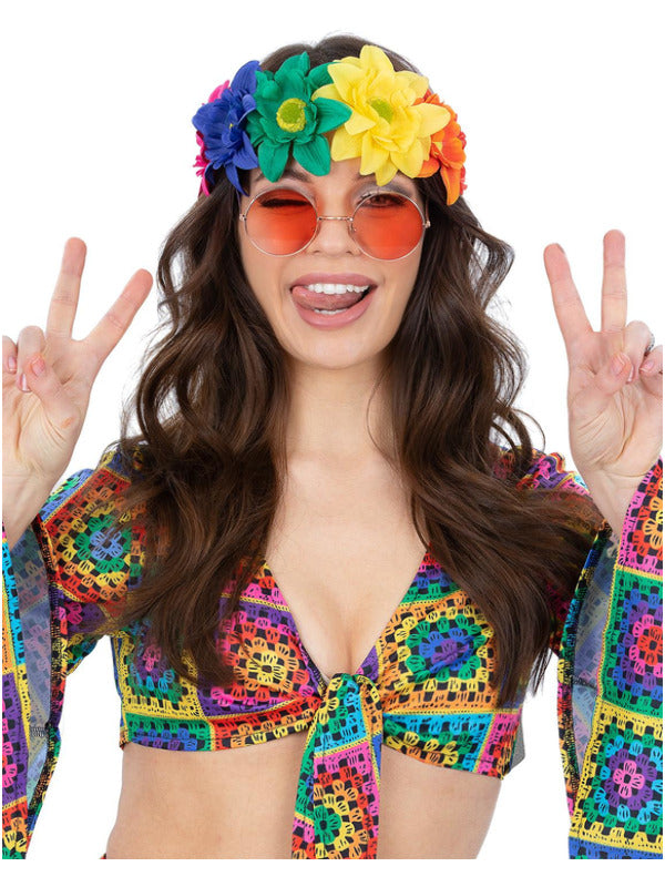 Rainbow Hippie Flower Crown - 2