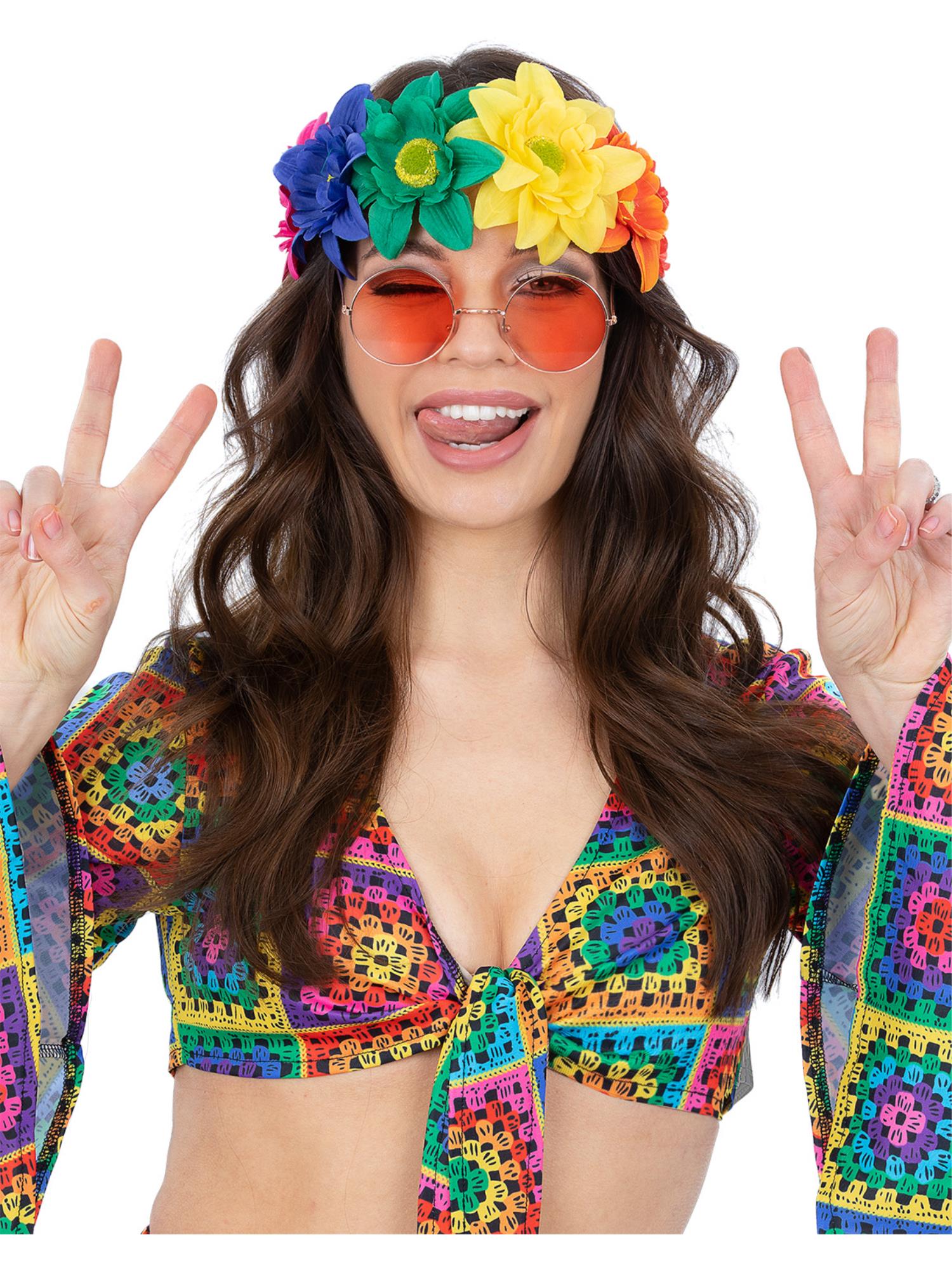 Rainbow Hippie Flower Crown 1