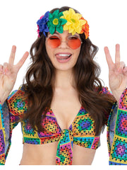 Rainbow Hippie Flower Crown - 1