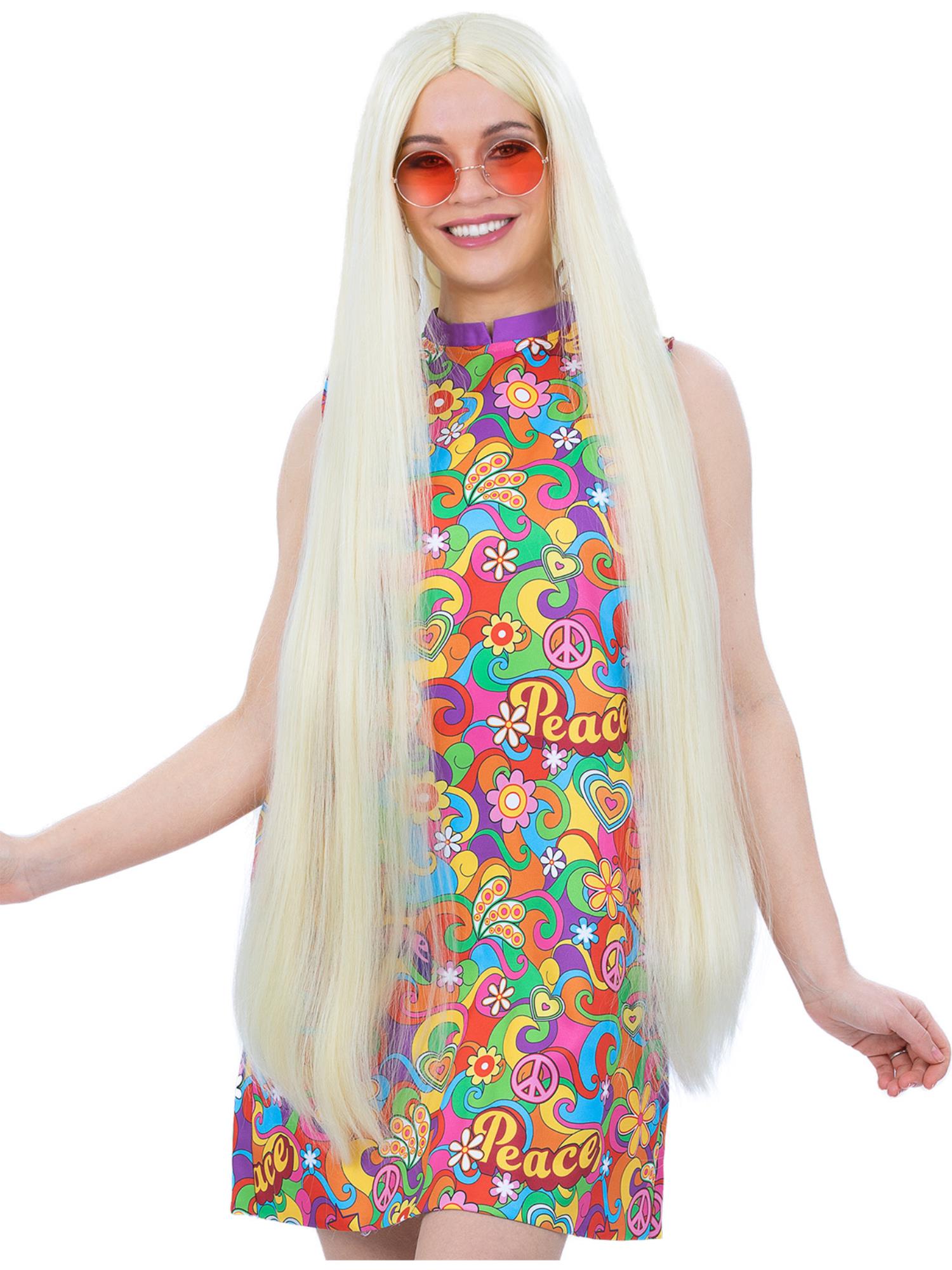 Extra Long Hippie Wig, Blonde 1