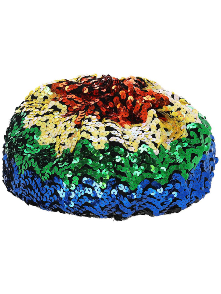 Sequin Beret, Rainbow - 4