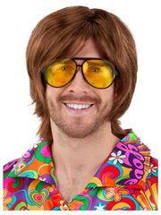 70s Aviator Specs, Yellow Lenses - 1