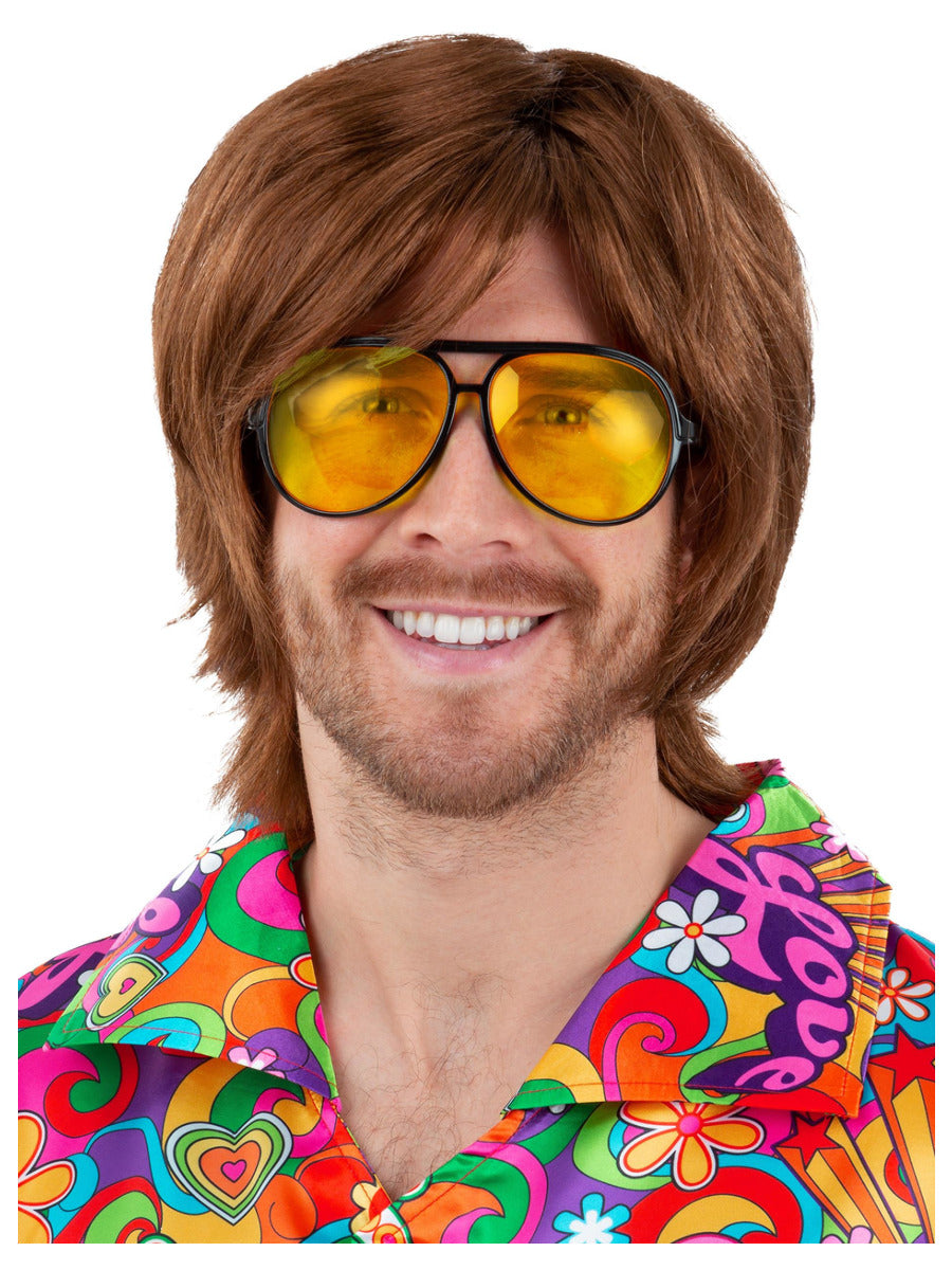 70s Aviator Specs, Yellow Lenses - 1