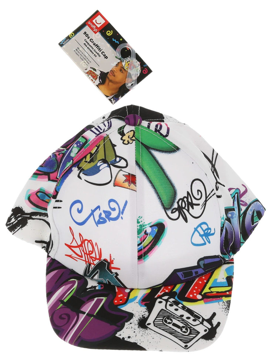 90s Graffiti Peaked Cap - 3