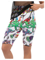 90s Unisex Graffiti Cycling Shorts - 1