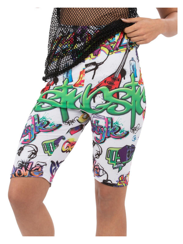 90s Unisex Graffiti Cycling Shorts - 2