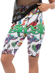 90s Unisex Graffiti Cycling Shorts 1