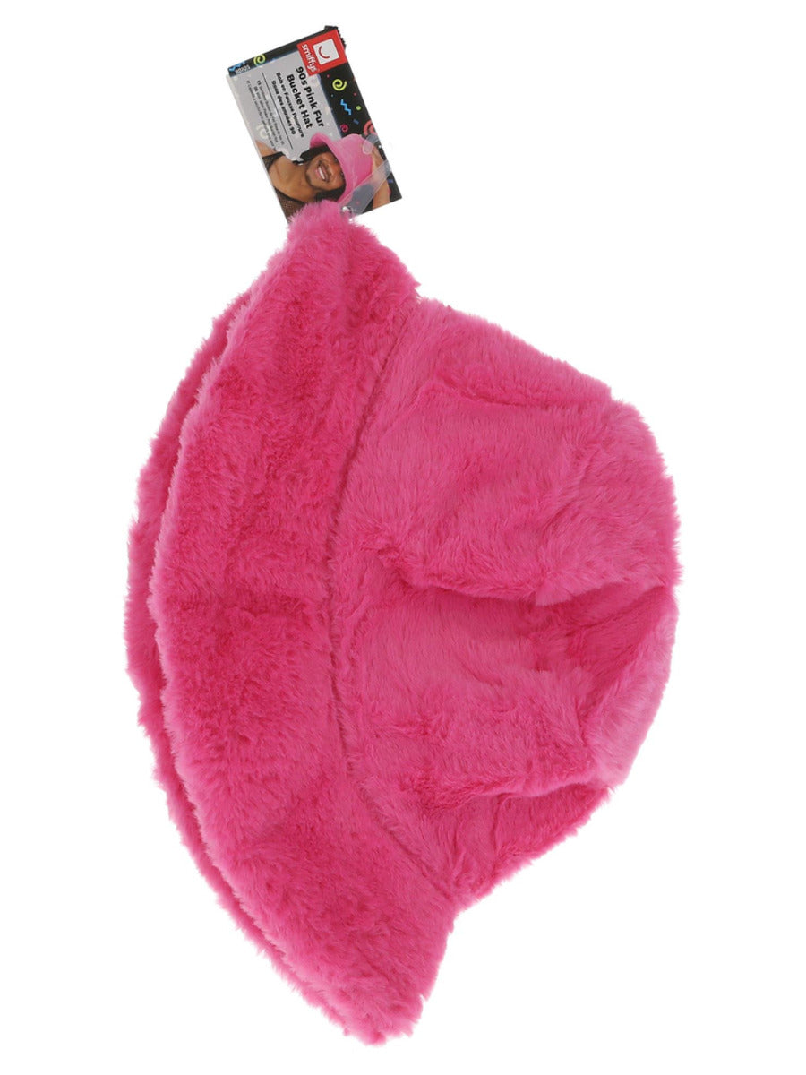 90s Pink Fur Bucket Hat - 3