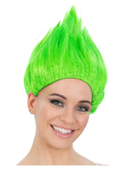 90s Troll Wig, Green - 1