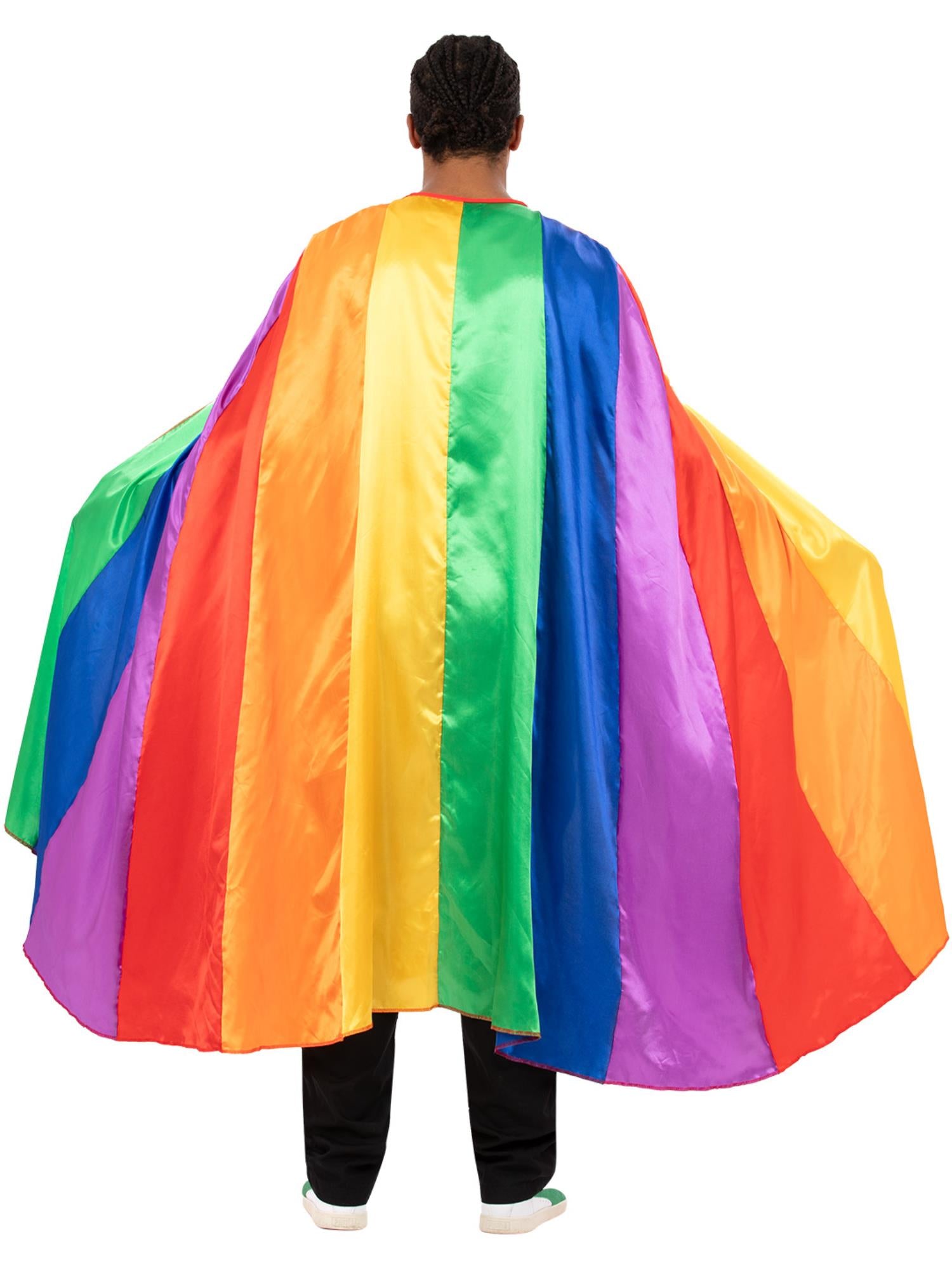 Rainbow Satin Cape 2