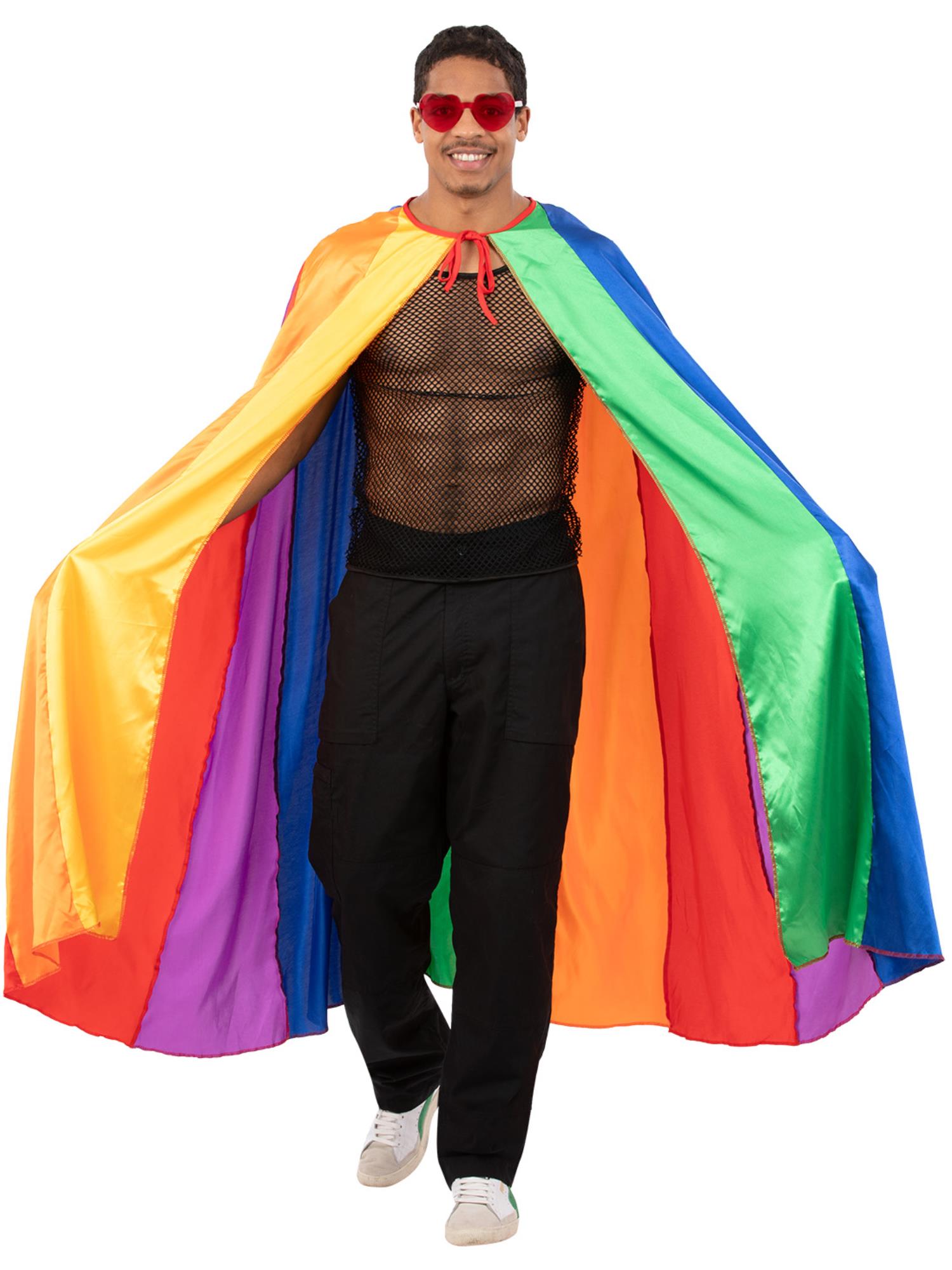 Rainbow Satin Cape 1