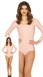 LONG SLEEVE NUDE COLOUR LEOTARD