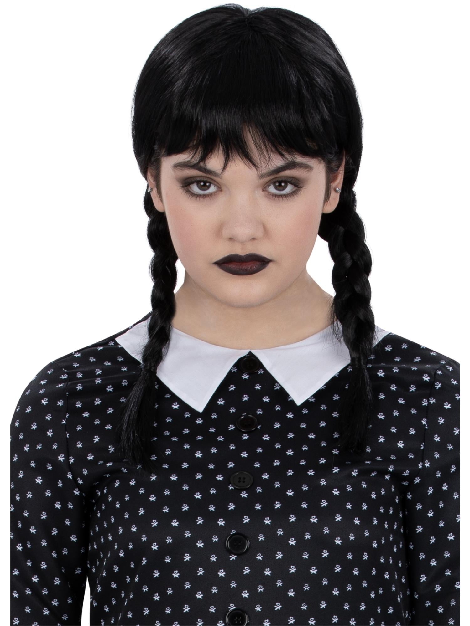 Kids Gothic School Girl Wig 1