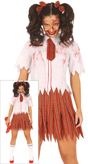 ADULT ZOMBIE SCHOOLGIRL, SIZE M 38-40