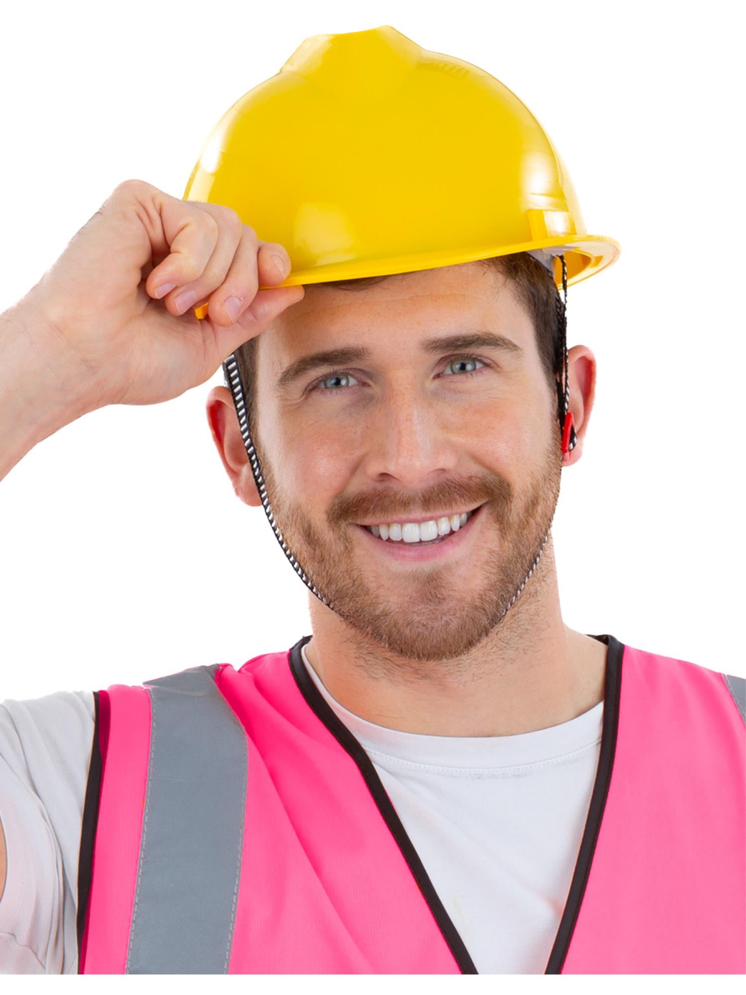 Yellow Builders Helmet, Adjustable 1