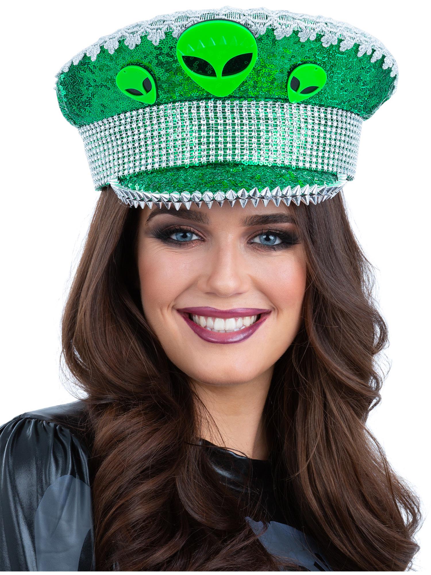 Fever Deluxe Alien Sequin Captains Hat 1
