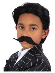 Boys Gothic Gangster Wig & Tash - 1