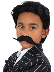Boys Gothic Gangster Wig & Tash 1