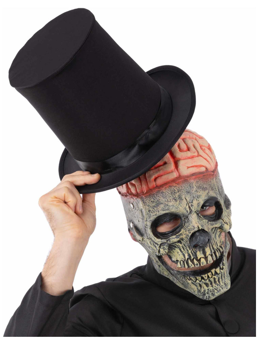 Exposed Brain Skull Latex Mask, with Moving Mouth  - 5