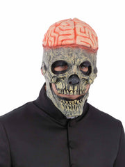 Exposed Brain Skull Latex Mask, with Moving Mouth 1