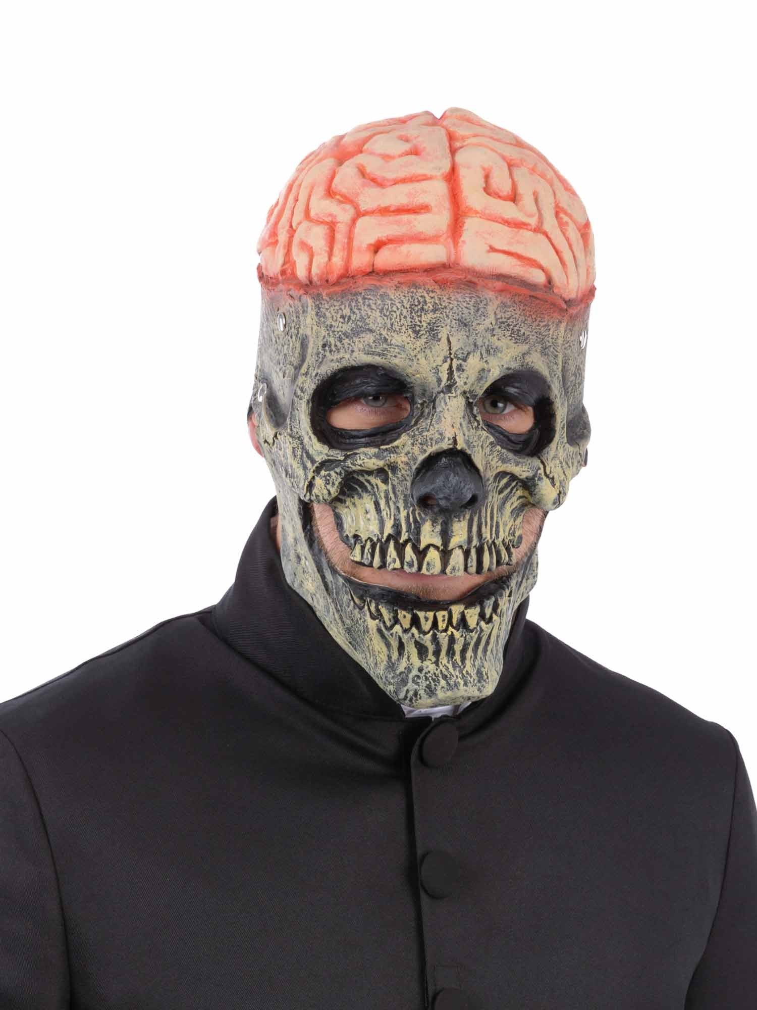 Exposed Brain Skull Latex Mask, with Moving Mouth 1