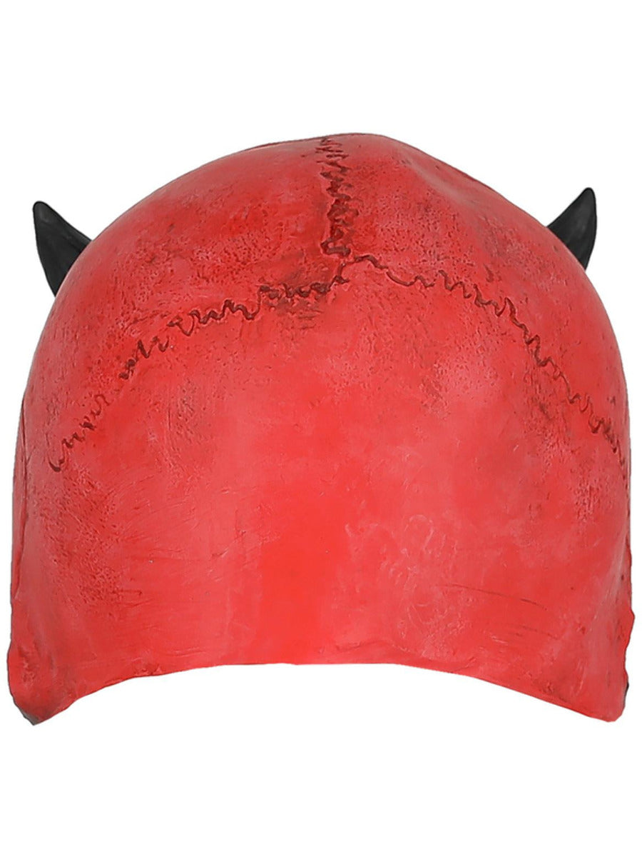 Red Devil Skull Latex Mask, with Moving Mouth - 3