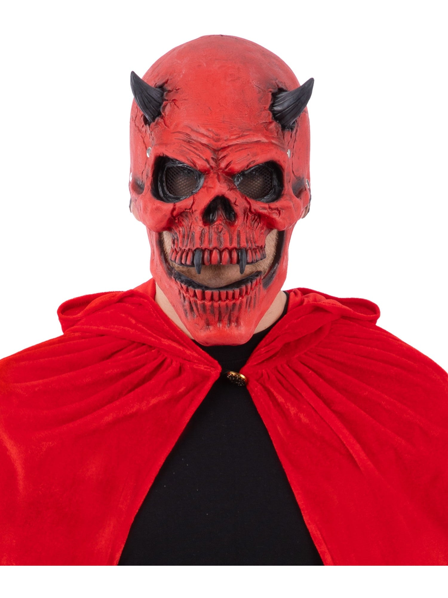 Red Devil Skull Latex Mask, with Moving Mouth 1