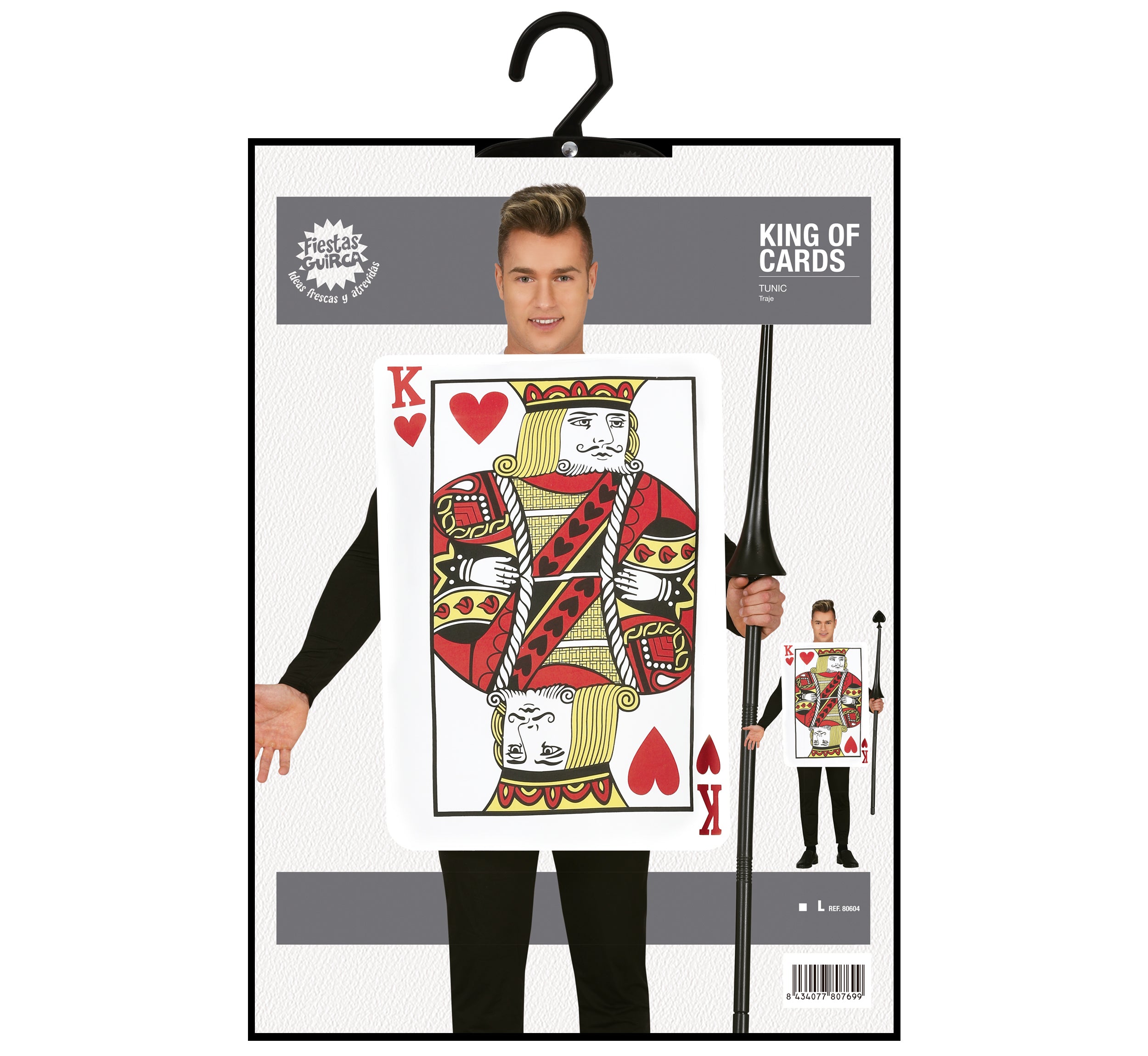 KING OF HEARTS CARD ADULT SIZE L 52-54
