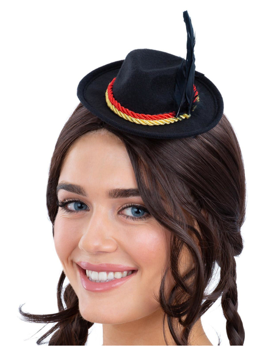 Mini Bavarian Trenker Hat, Black - 1
