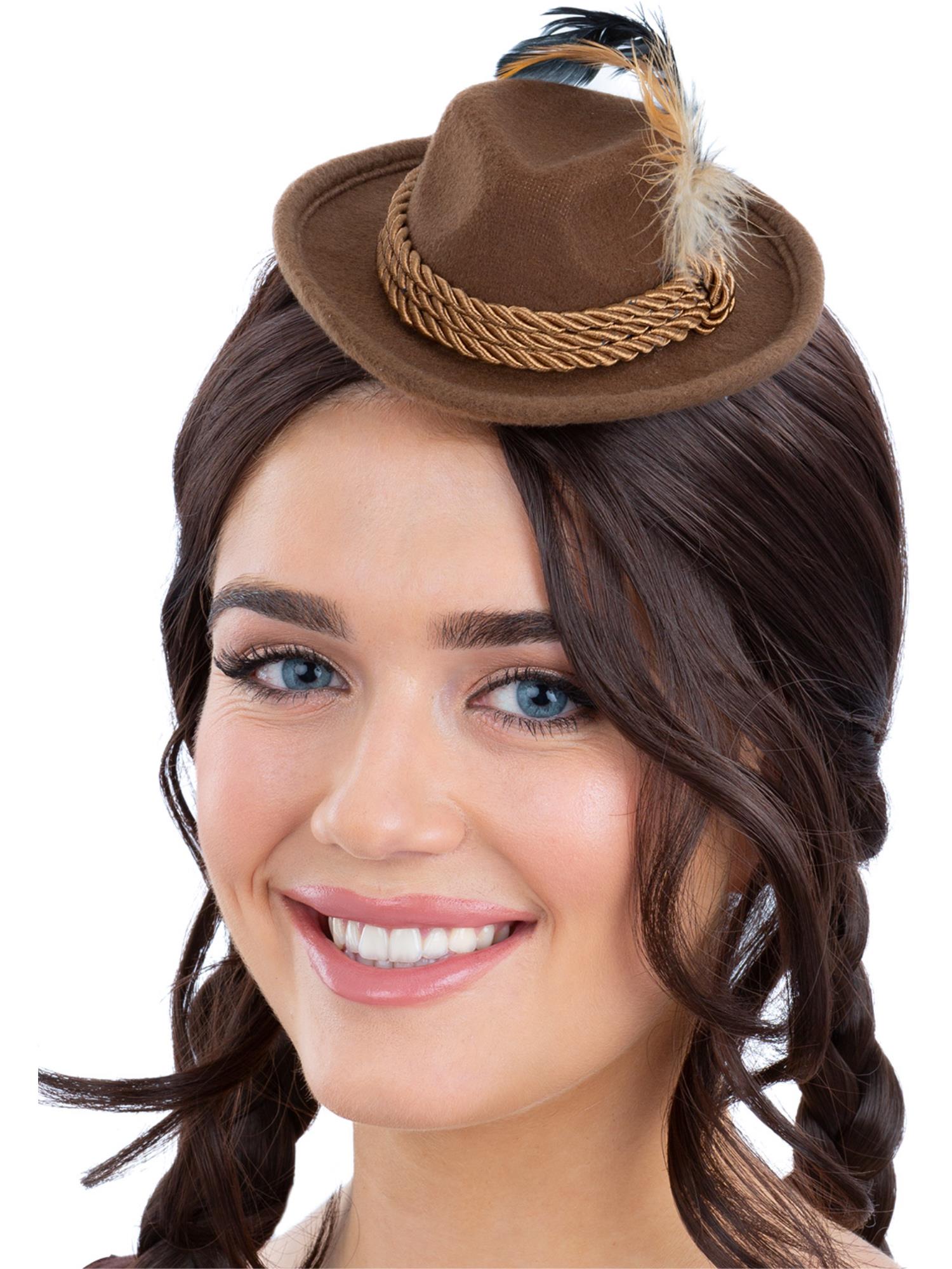 Mini Bavarian Trenker Hat, Brown 1