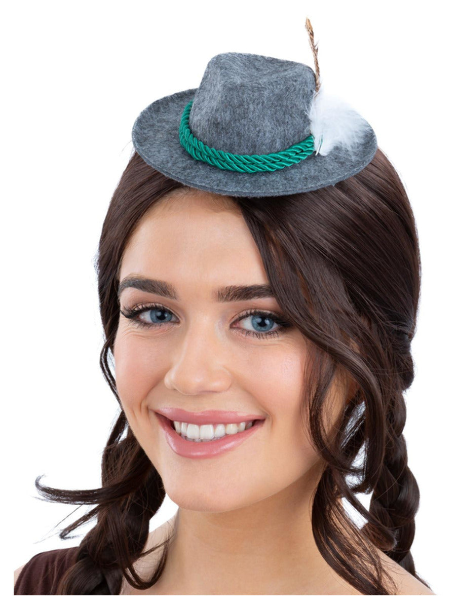 Mini Bavarian Trenker Hat, Grey - 1