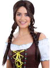 Bavarian Maid Braided Wig, Brown 1