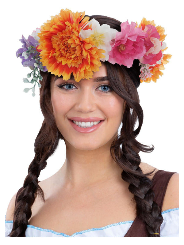 Deluxe Mid Summer Bavarian Maiden Flower Crown - 2