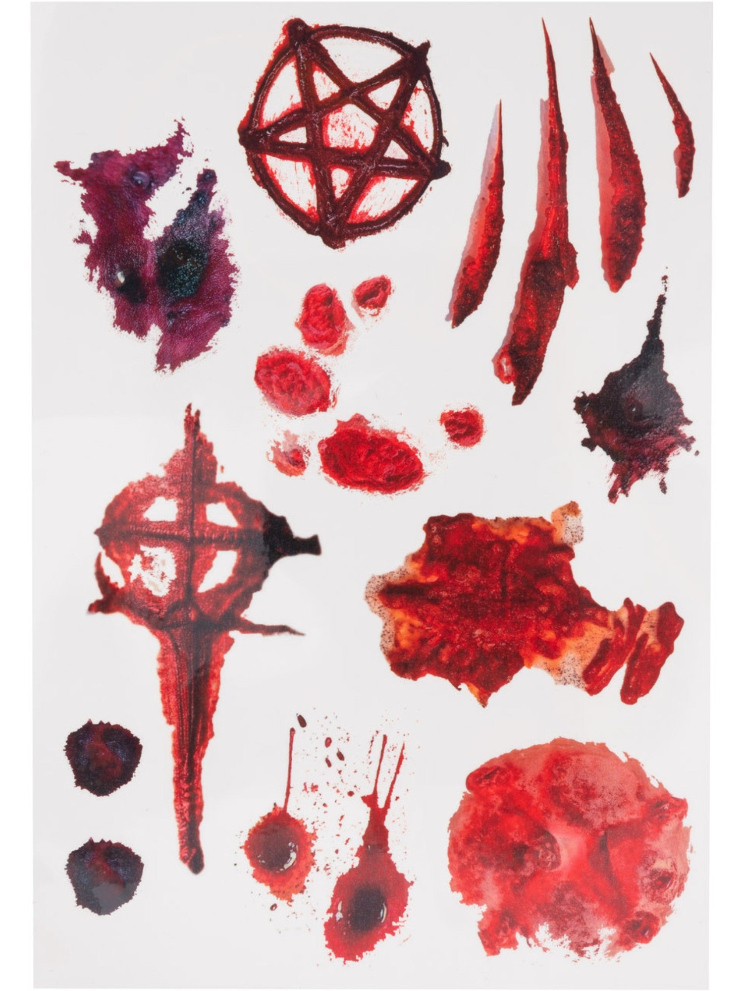Smiffys Make-Up FX, Occult Wound Tattoo Transfers 2