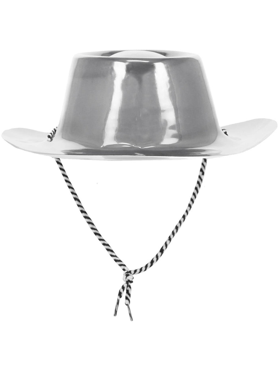 Silver Metallic Cowboy Hat - 3