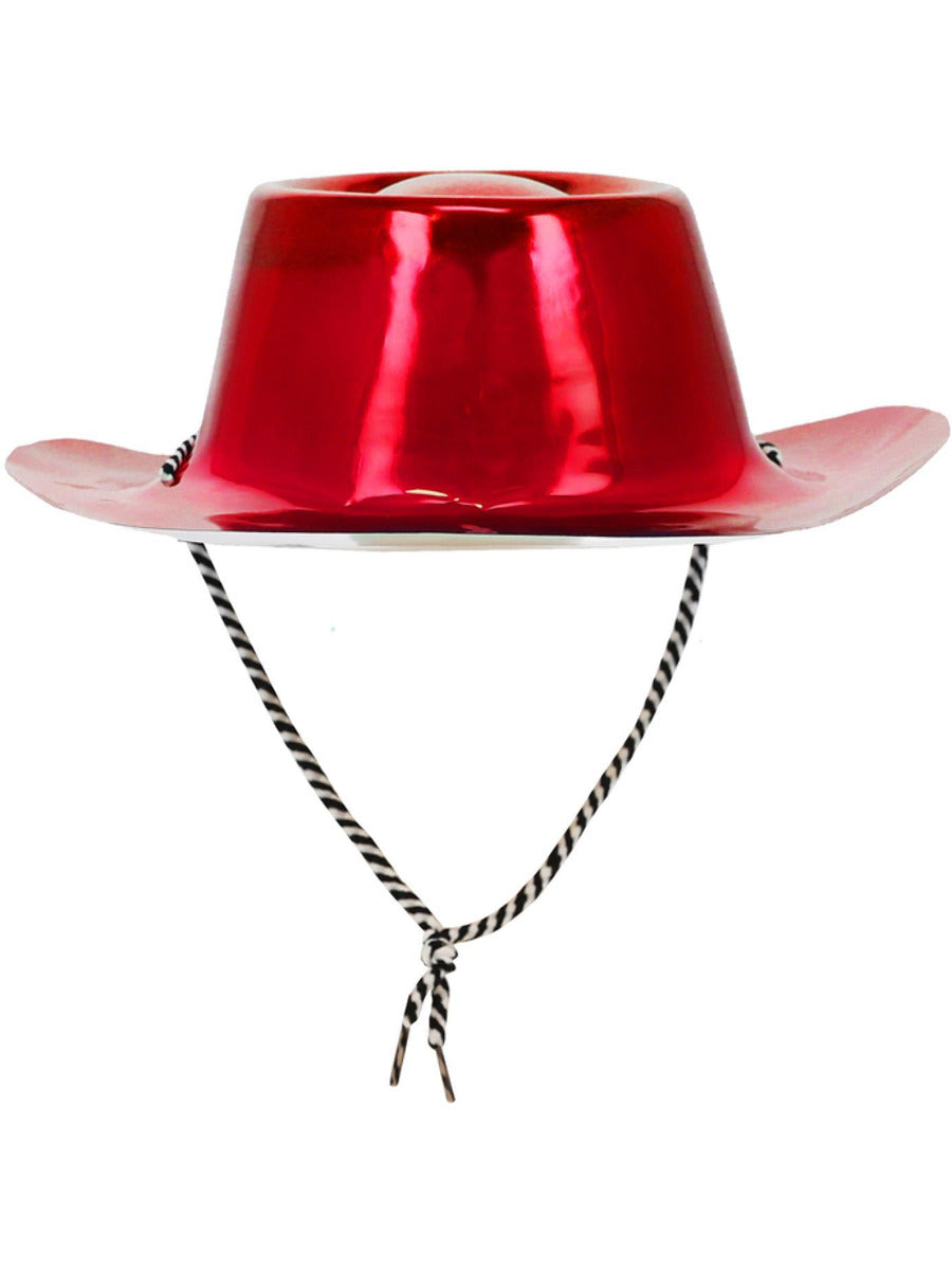 Red Metallic Cowboy Hat - 3