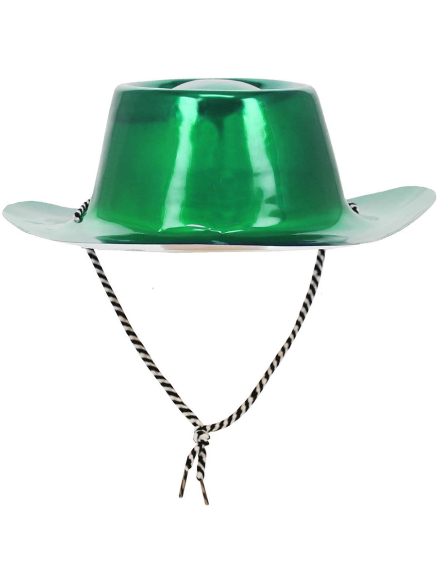 Green Metallic Cowboy Hat - 3