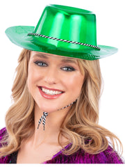 Green Metallic Cowboy Hat 1