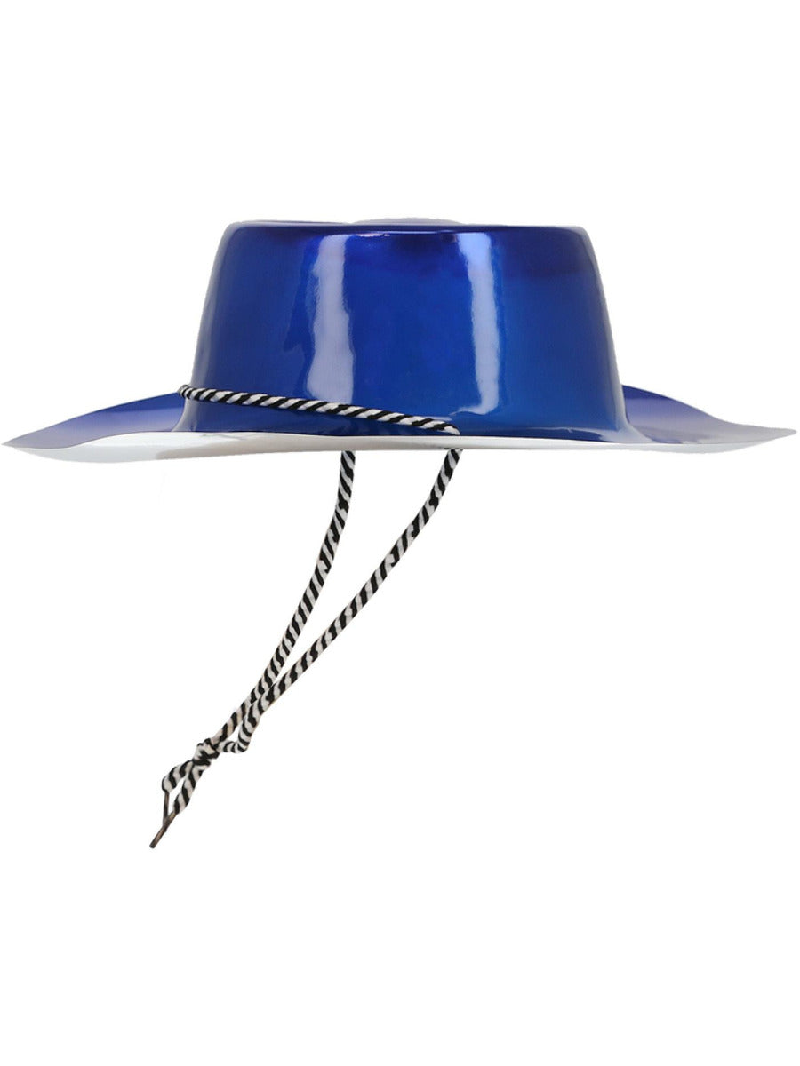 Blue Metallic Cowboy Hat - 4