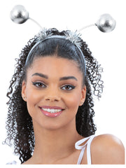 Silver Metallic Ball Bopper Headband - 1